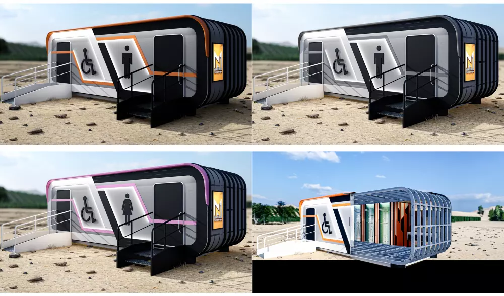 تصميم فراغات معمارية متنقلة ... مسجد/كوخ/حمامات/سكن/كرفان