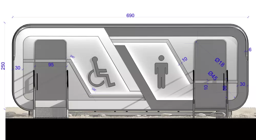 تصميم فراغات معمارية متنقلة ... مسجد/كوخ/حمامات/سكن/كرفان
