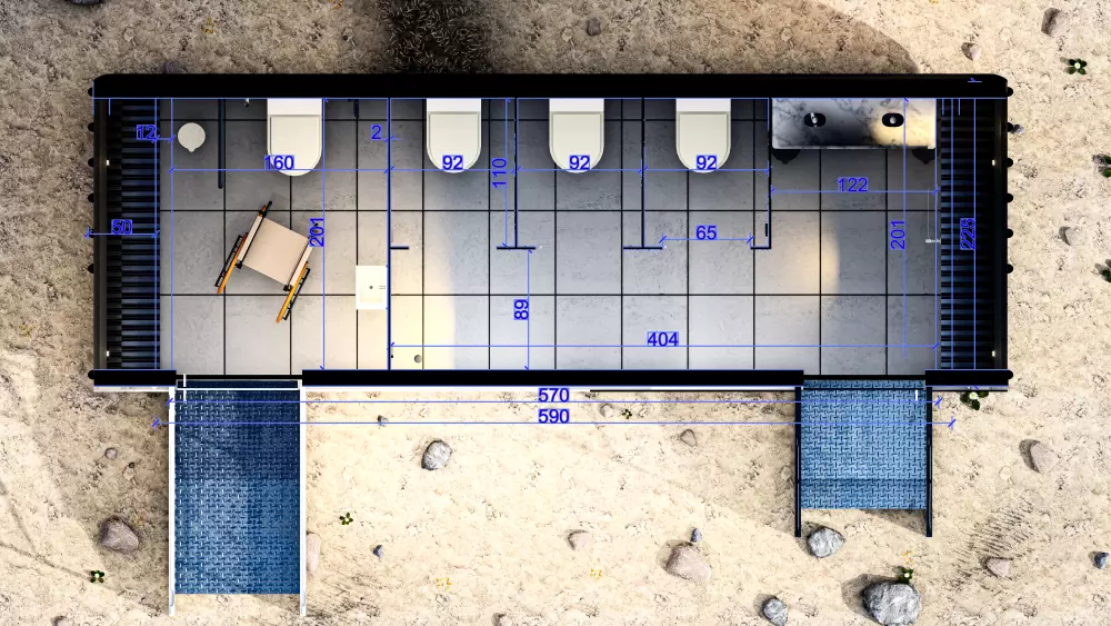 تصميم فراغات معمارية متنقلة ... مسجد/كوخ/حمامات/سكن/كرفان