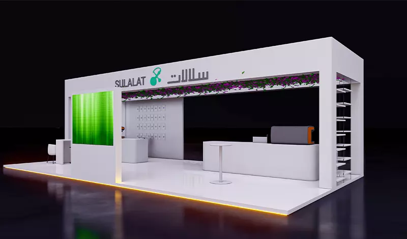 تصميم 3D جناح معرض , استند , بوث , كشك , عربة