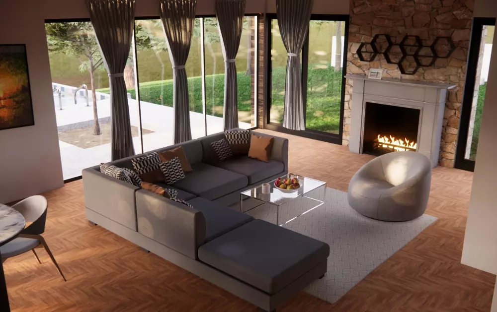 تحويل التصميم الداخلي من2dالي3d