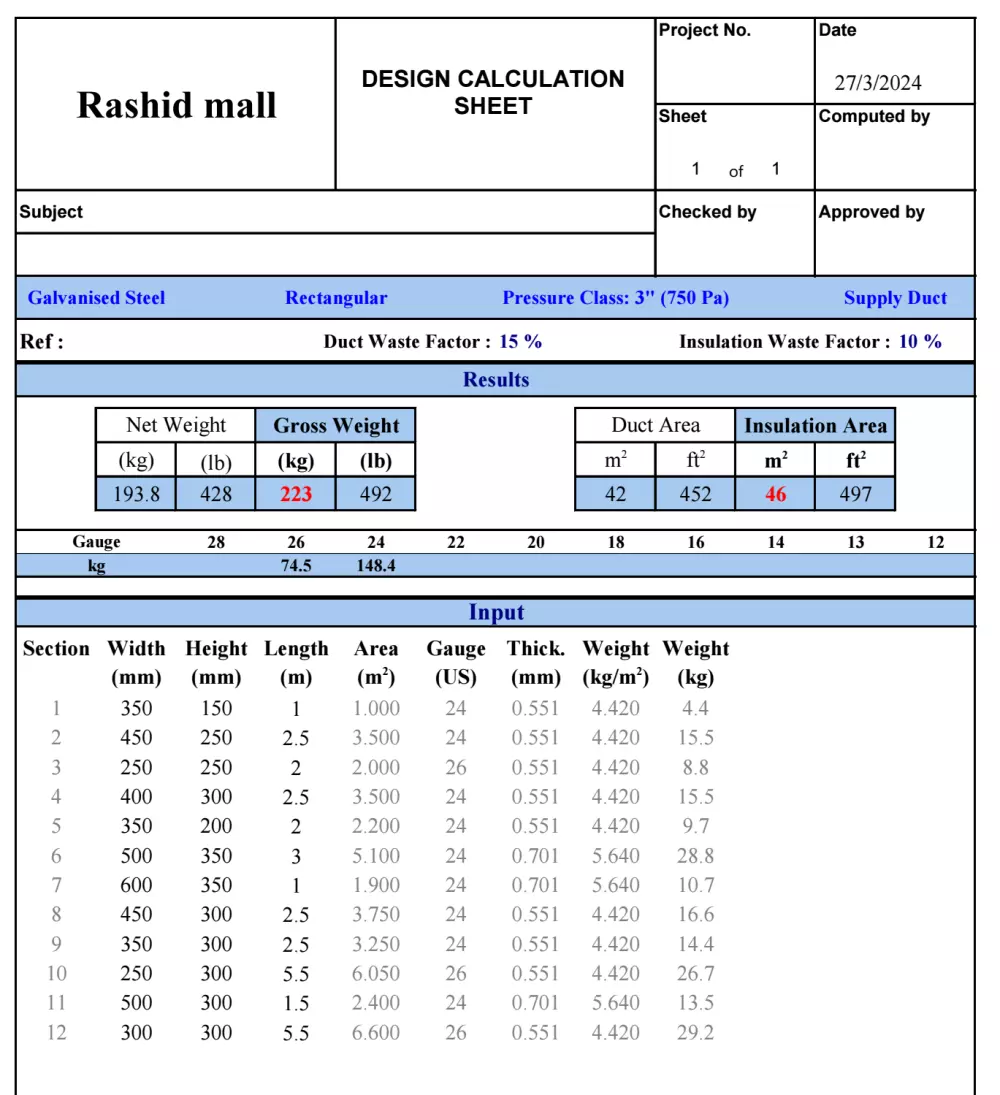 تصميم وإعداد الأعمال الميكانيكية الMEP وحساب الأحمال الحرارية