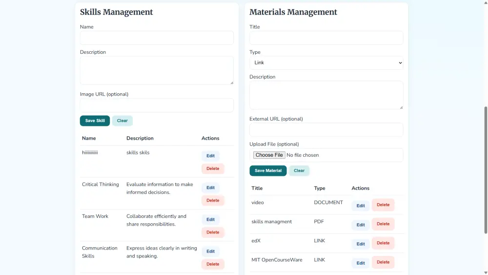 تصميم وتطوير موقع تعليمي مع لوحة تحكم Admin لإدارة المحتوى