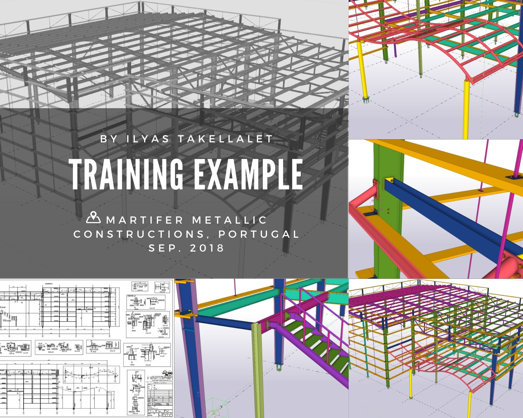 دراسة وتصميم الهياكل والمنشآت المعدنية مع جميع الرسومات