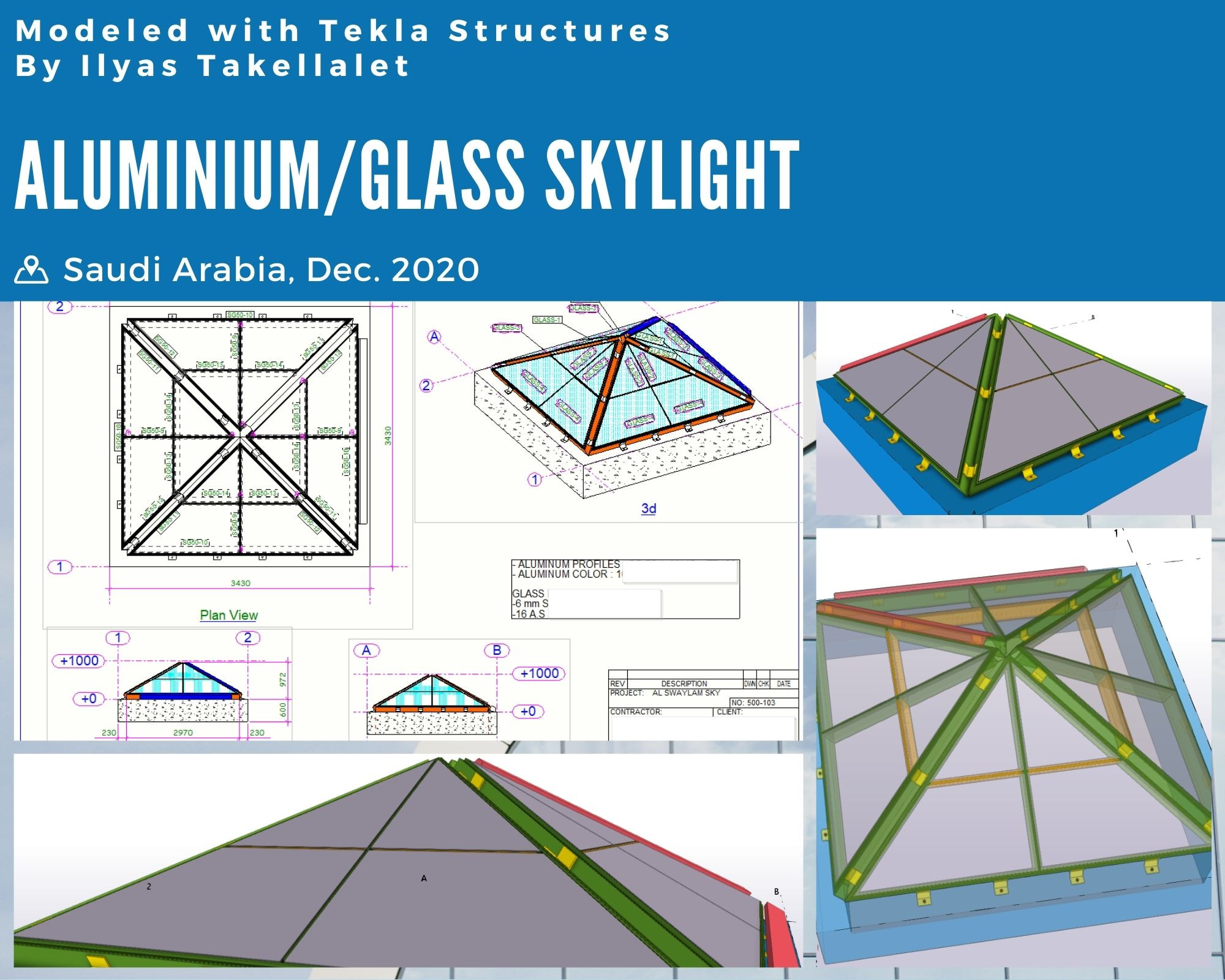 دراسة وتصميم الهياكل والمنشآت المعدنية مع جميع الرسومات