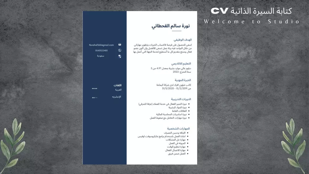 كتابة السيرة الذاتية CV بإحترافية و إبداع