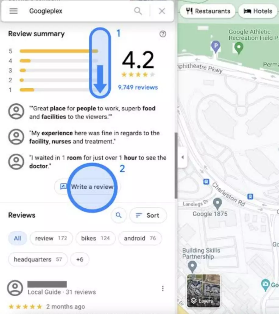 تقييمات قوقل ماب