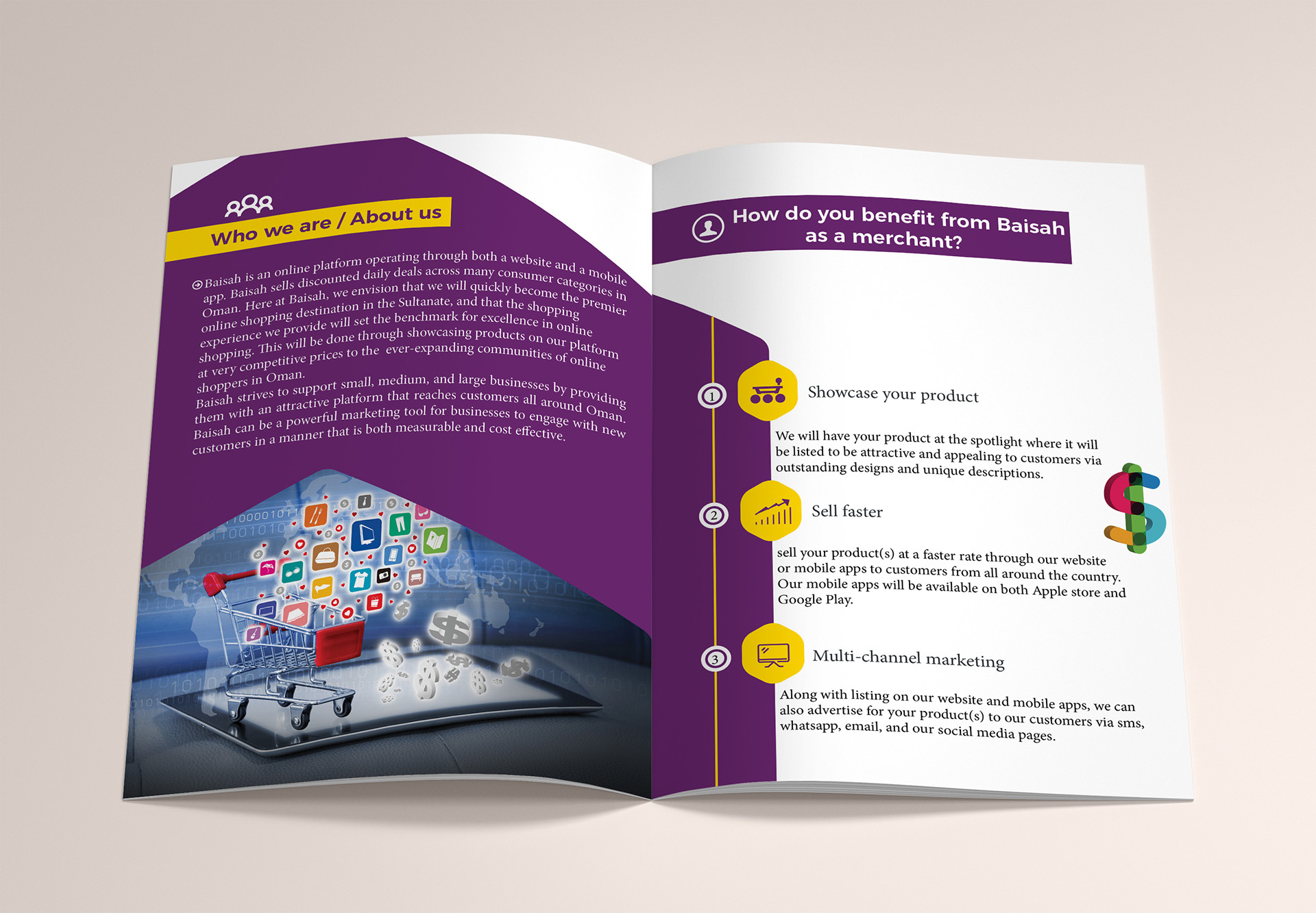 تصميم كتيب لهوية الشركة جذاب