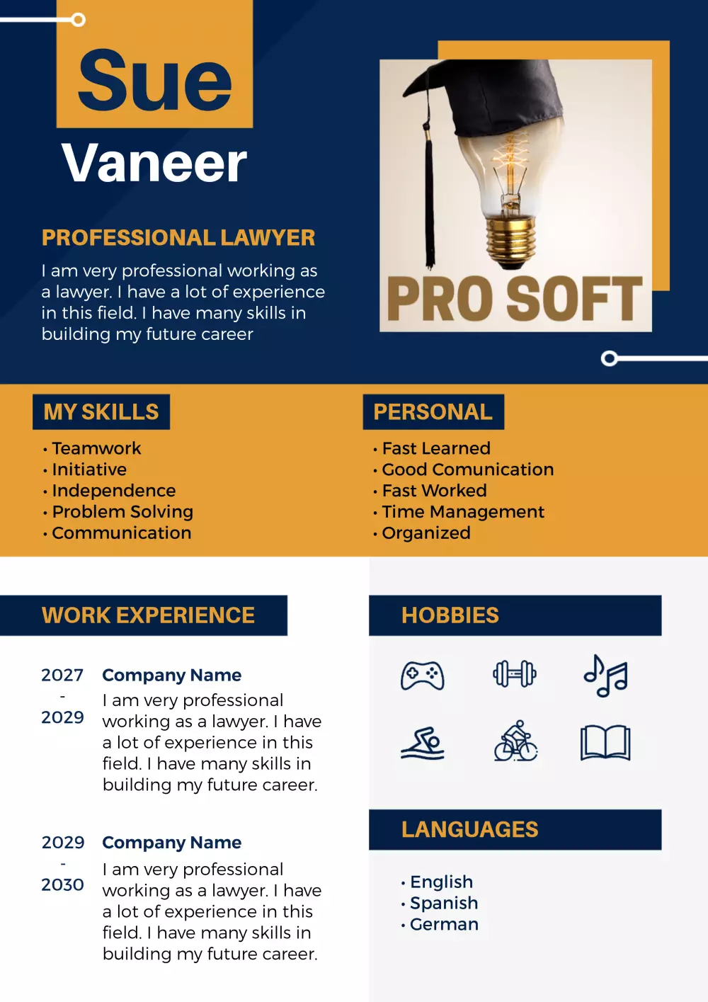 كتابة سيرة ذاتية CV