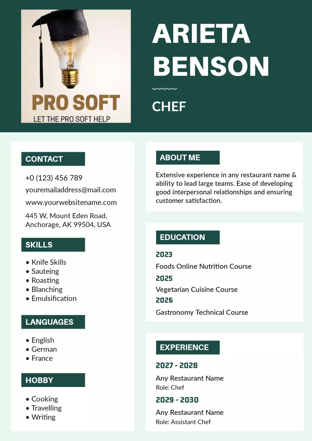 كتابة سيرة ذاتية CV