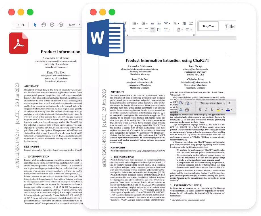 تحويل ملفات ال pdf الي word