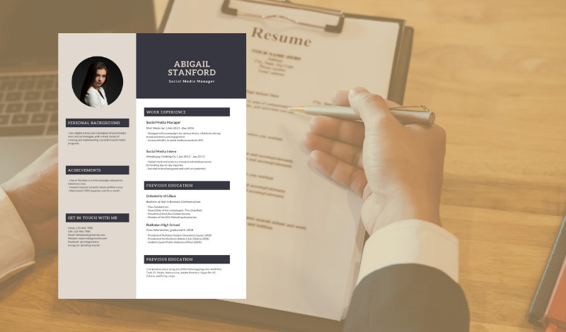 تصميم سيرة ذاتية cv احترافية و بتصميم مميز