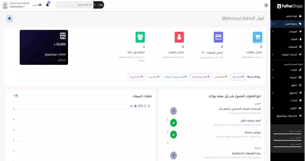 إنشاء متجر الكتروني احترافي