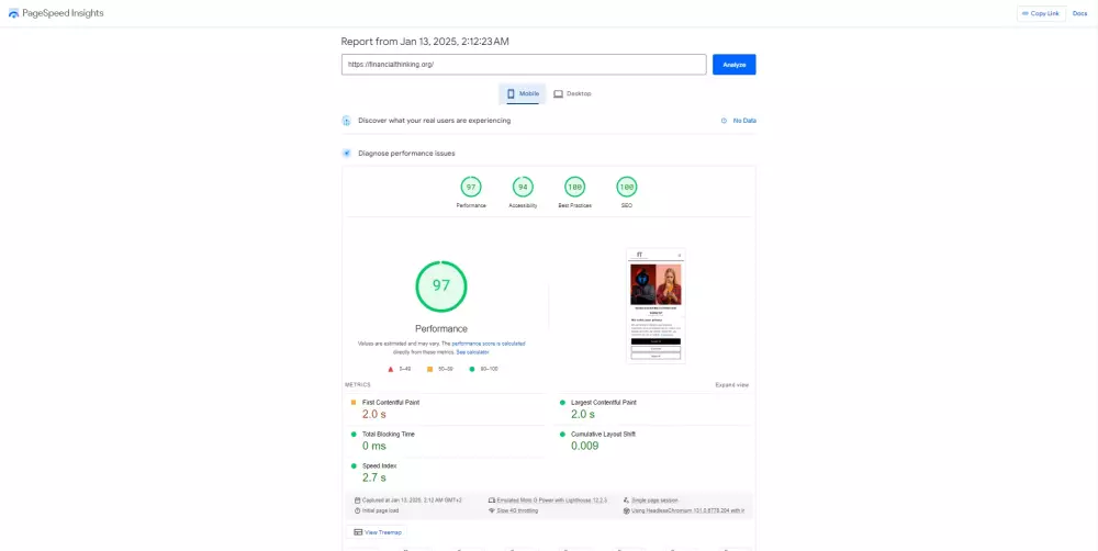 3. تسريع المواقع لتصل إلى اعلي من 95%