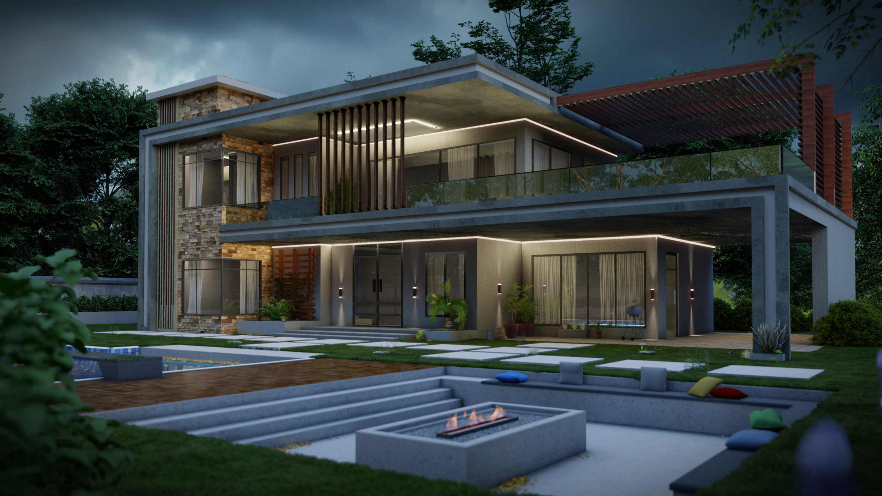 تصميم خارجي للمباني المعمارية مقابل 5$ لكل 30 م2 من مساحة البناء