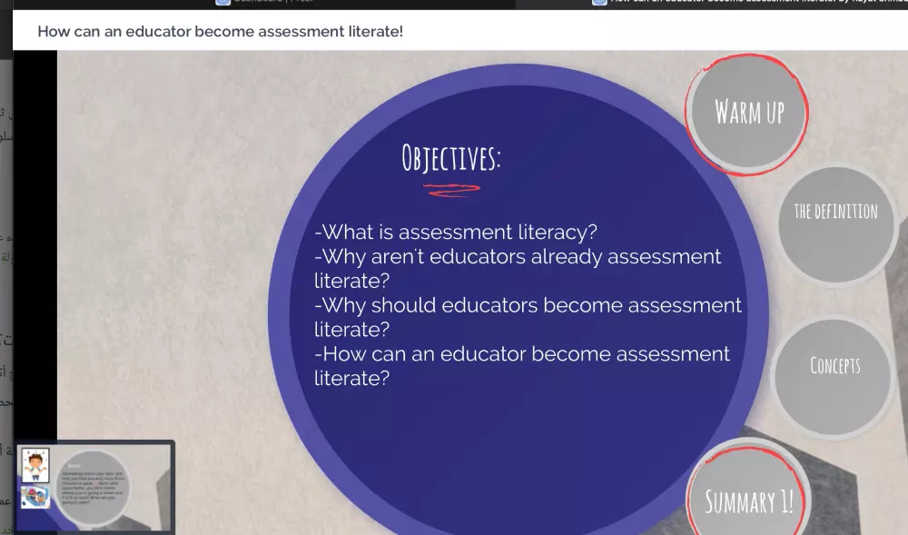 عرض تقديمي لمحتوى تعليمي أو أكاديمي