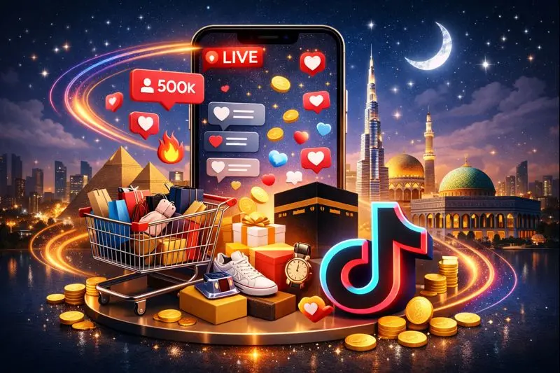 اقوم بعمل بث مباشر ترويجي لمتجرك أو منتجاتك على التيك توك