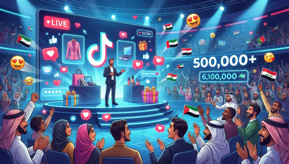 اقوم بعمل بث مباشر ترويجي لمتجرك أو منتجاتك على التيك توك