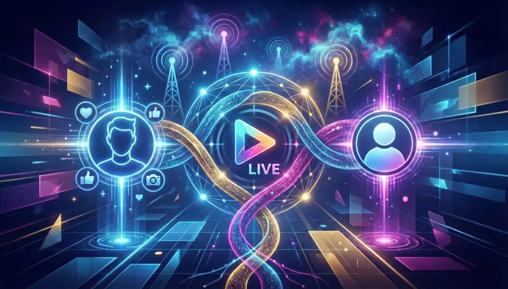 اقوم بعمل بث مباشر مشترك على التيك توك لزيادة شهرتك وانتشارك