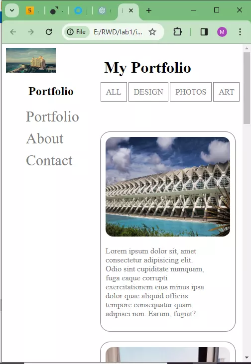 تصميم صفحة ويب تناسب جميع شاشات الأجهزة