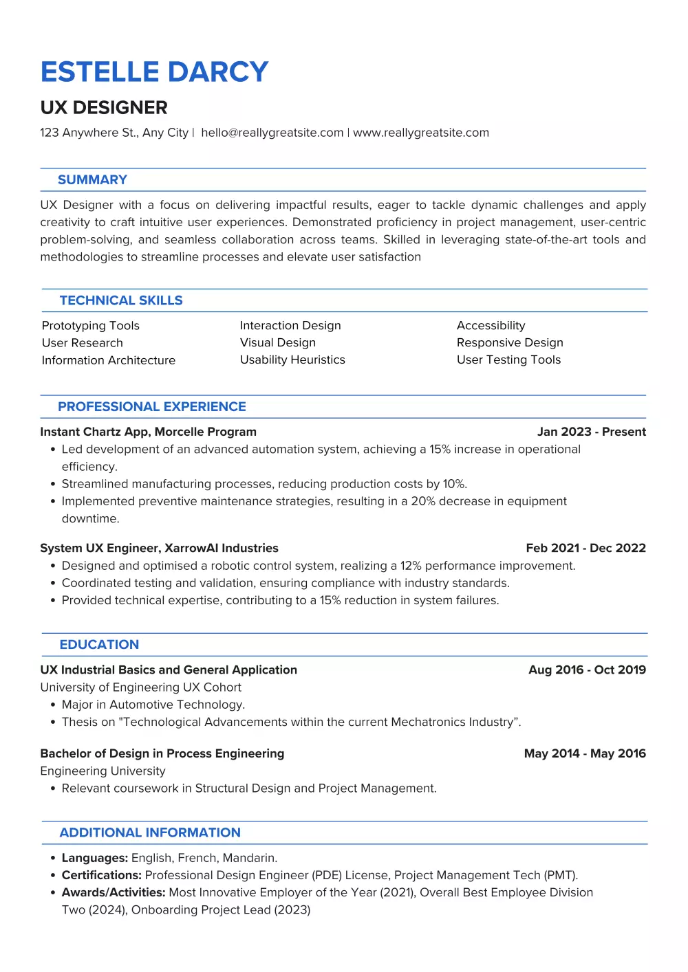 سيرة ذاتية احترافية(cv Ats)