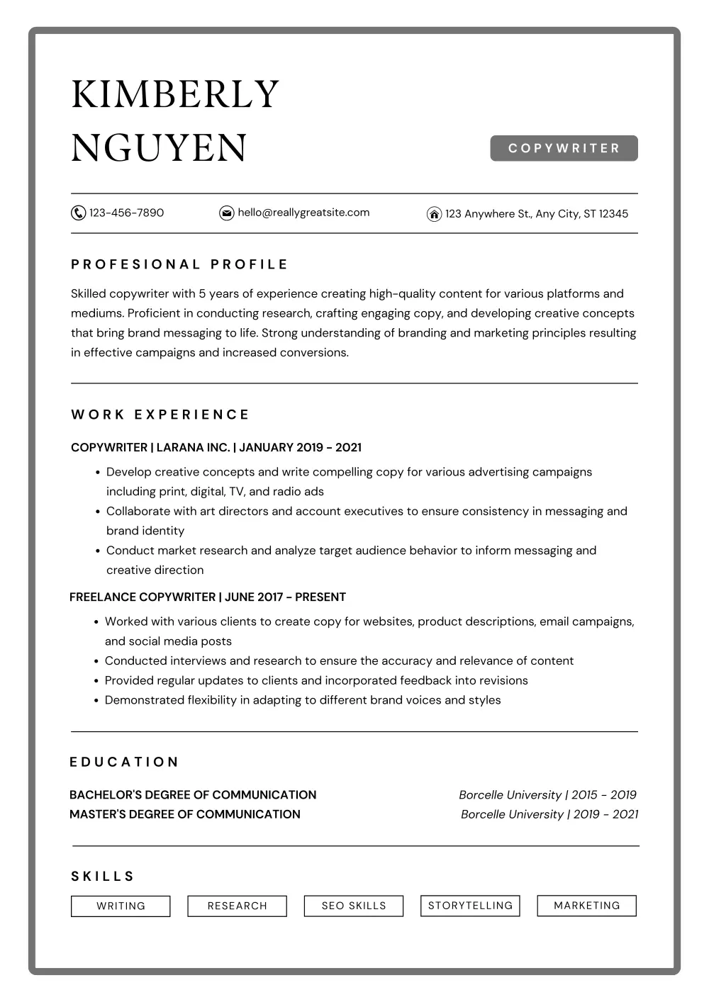 سيرة ذاتية احترافية(cv Ats)