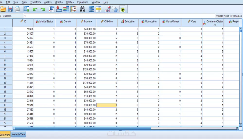 التحليل الإحصائي باستخدام برنامج SPSS