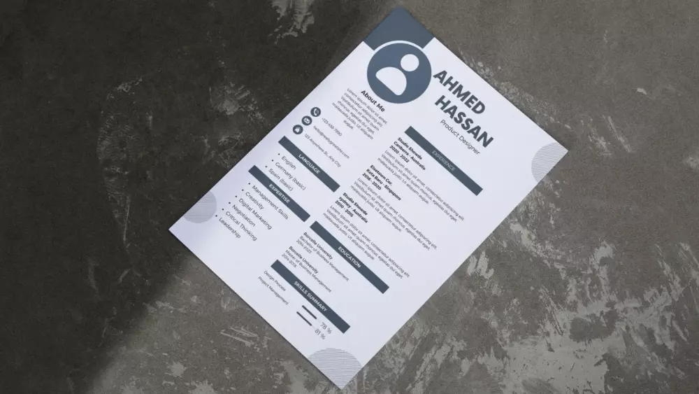 تصميم سيرة ذاتية CV بشكل احترافي باللغتين