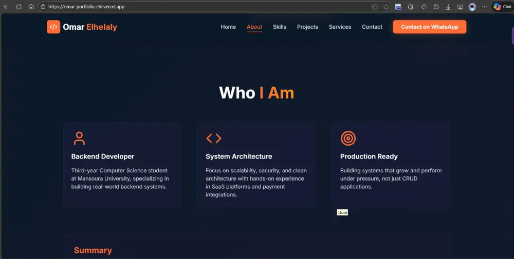 إنشاء وإدارة Portfolio احترافية مع واجهة برمجية متكاملة (API)