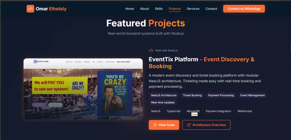 إنشاء وإدارة Portfolio احترافية مع واجهة برمجية متكاملة (API)