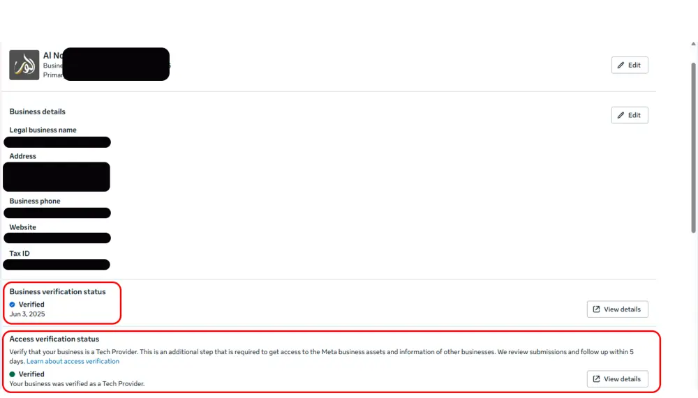 توثيق حساب Meta Business Manager وتفعيل Tech Provider Verification بشكل احترافي