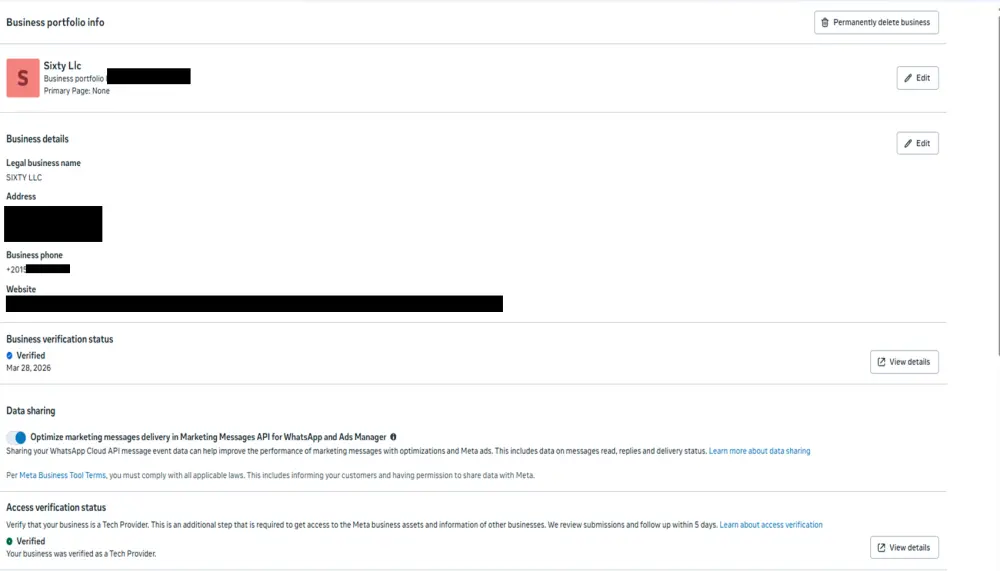 توثيق حساب Meta Business Manager وتفعيل Tech Provider Verification بشكل احترافي