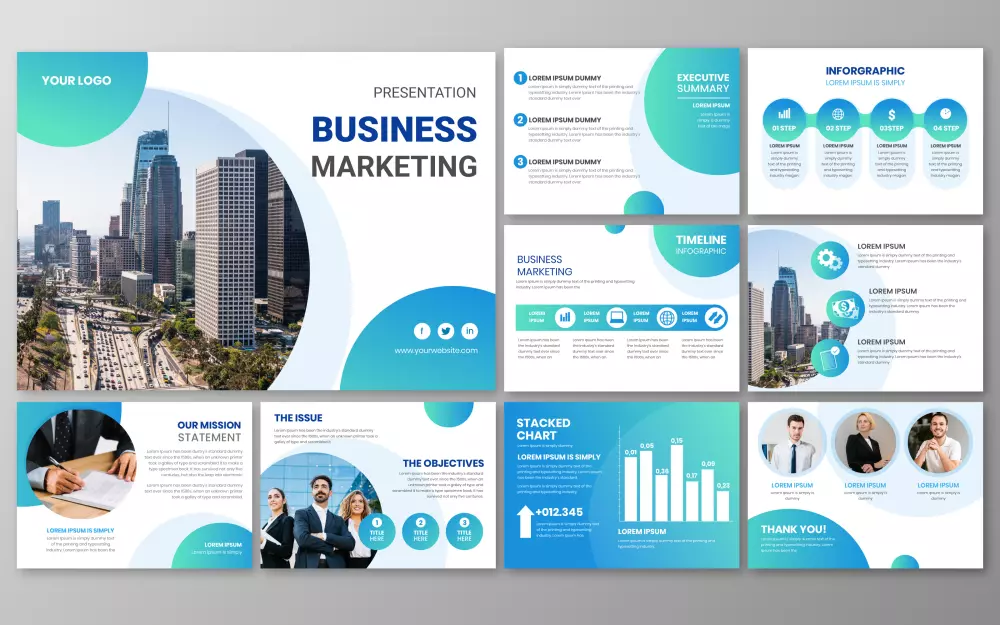 تصميم عروض تقديمية بوربوينت وبريزنتيشن إحترافية جذابة ومميزة