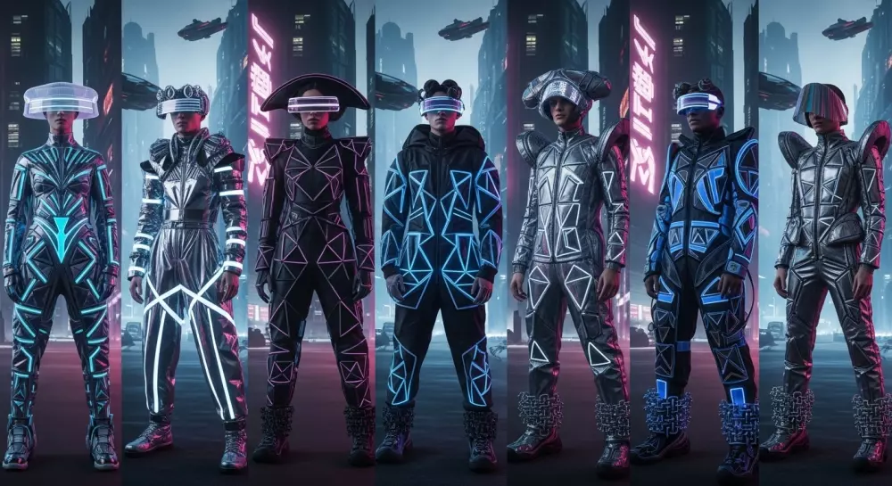 تصميمات أزياء مستقبلية - عدد 3 تصاميم مع ملفات عالية الجودة