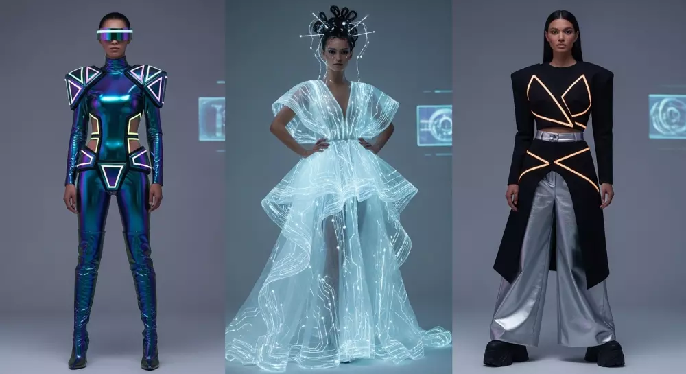 تصميمات أزياء مستقبلية - عدد 3 تصاميم مع ملفات عالية الجودة