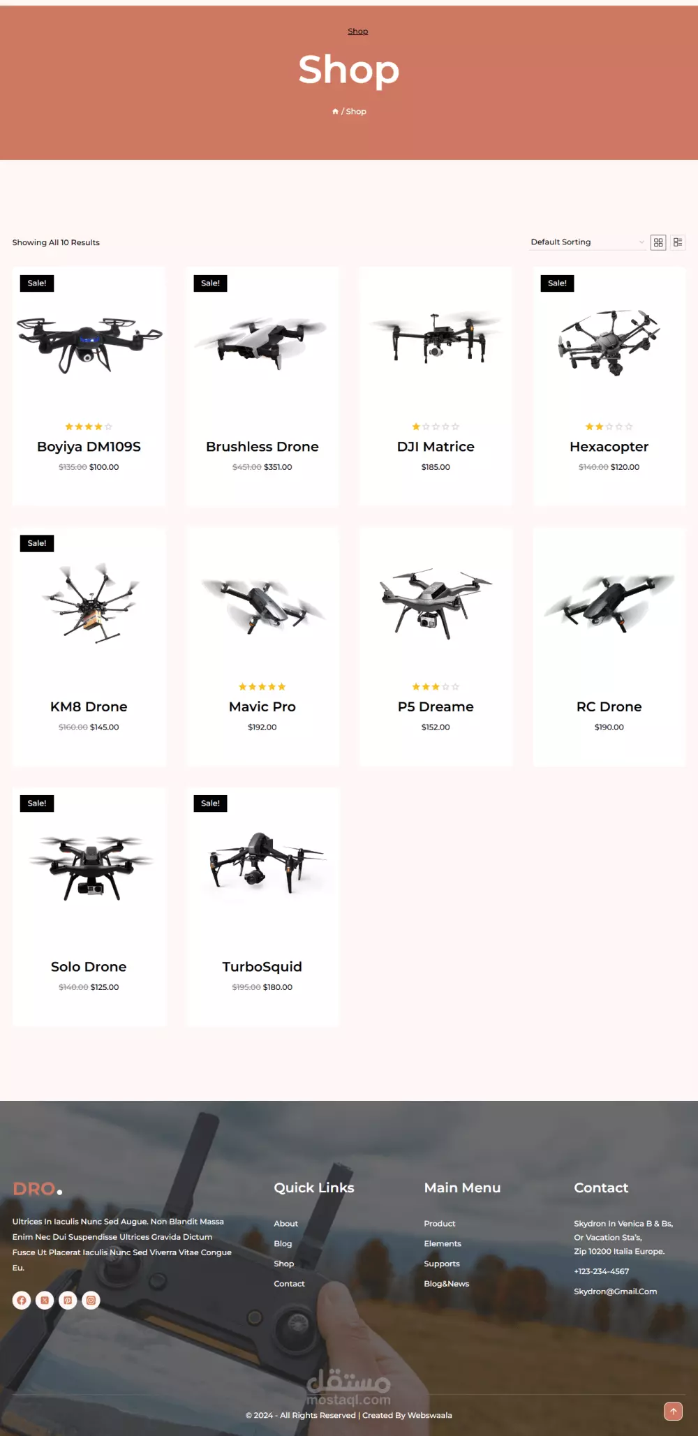 تصميم مواقع ورد بريس