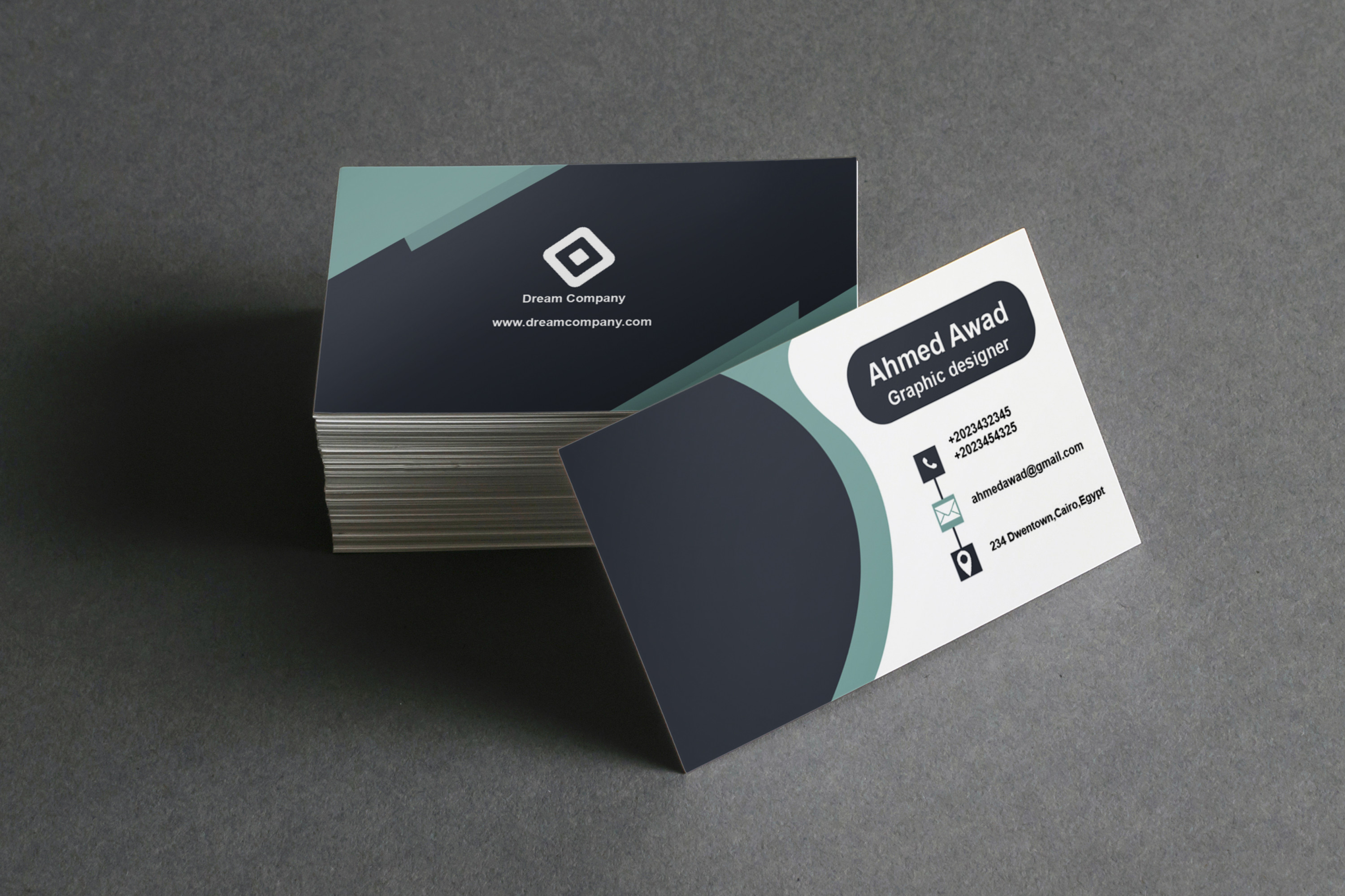 تصميم كارت شخصى