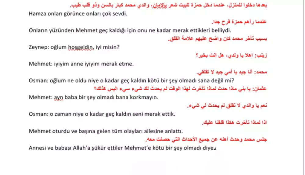 ترجمة لغات متعددة العربية والتركية والانجليزية