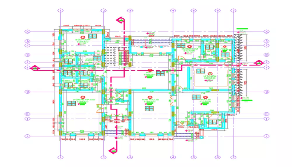 رسم وتعديل المخططات الهندسية على برنامج الاتوكاد