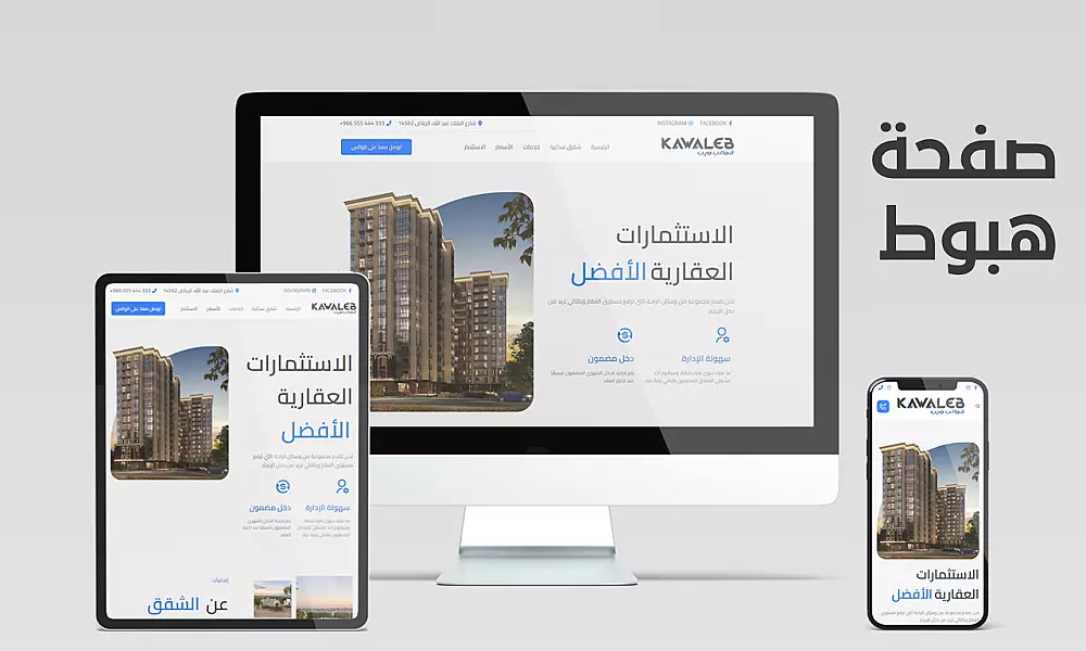 تطوير صفحة الهبوط للشركات والمؤسسات Landing Page .