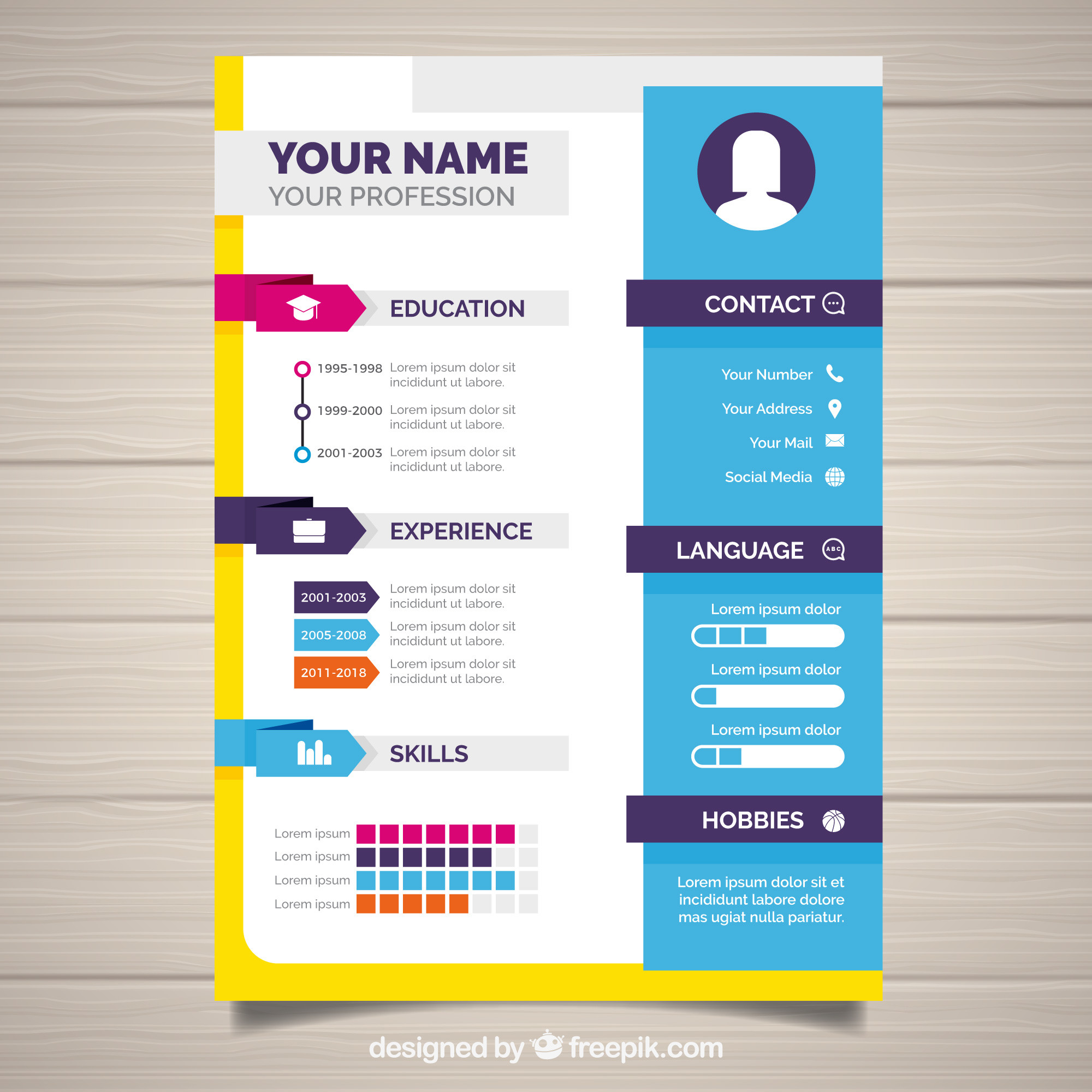 تصميم السيرة الذاتية بطريقة احترافية