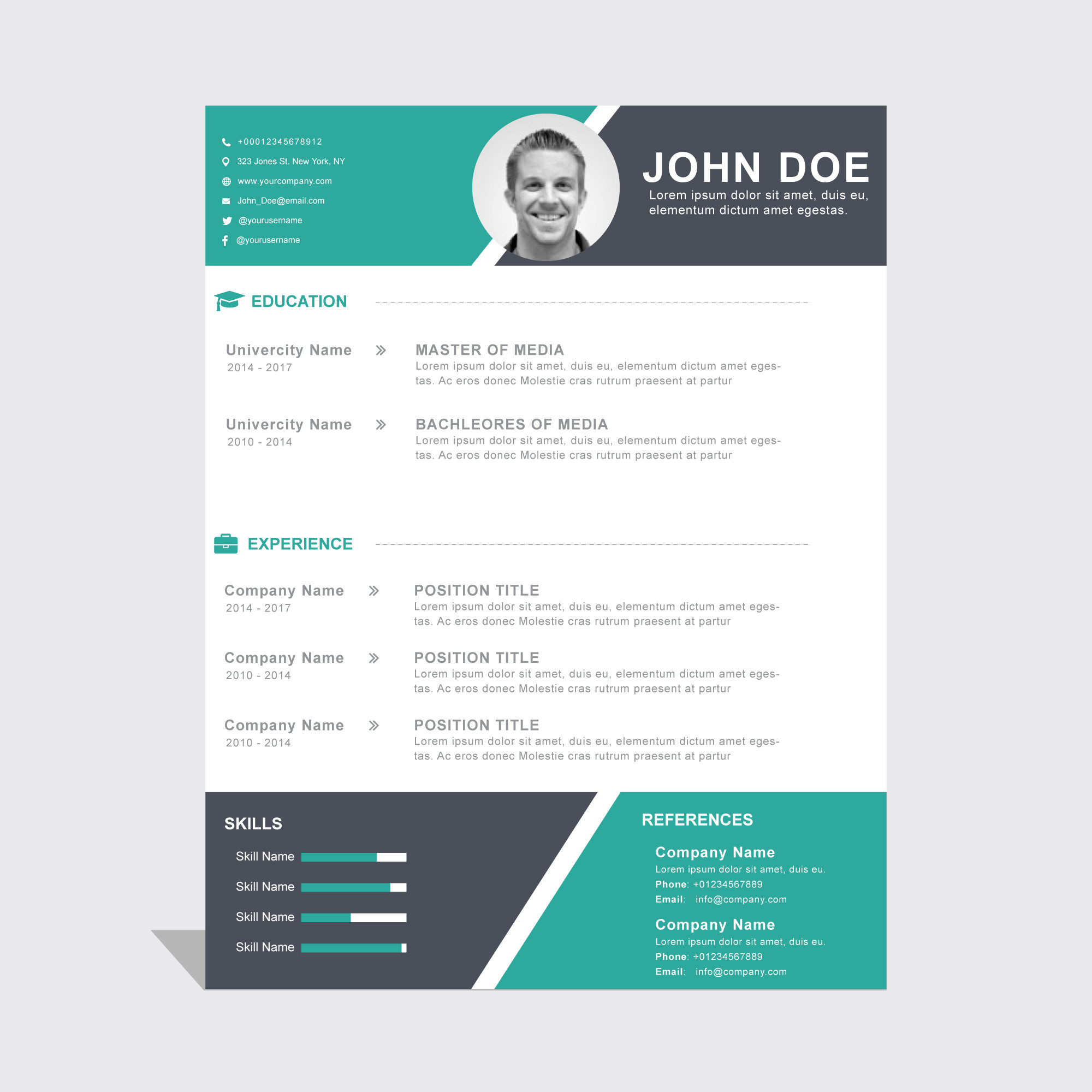 تصميم السيرة الذاتية بطريقة احترافية