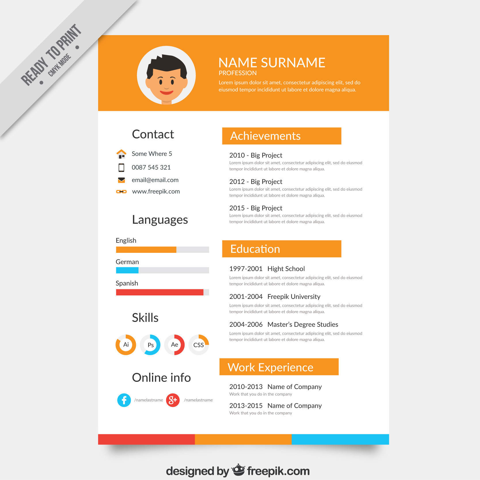 تصميم السيرة الذاتية بطريقة احترافية