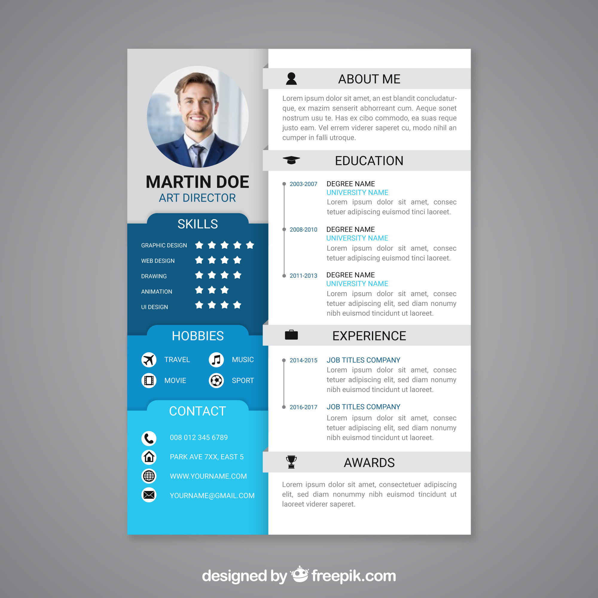 تصميم السيرة الذاتية بطريقة احترافية