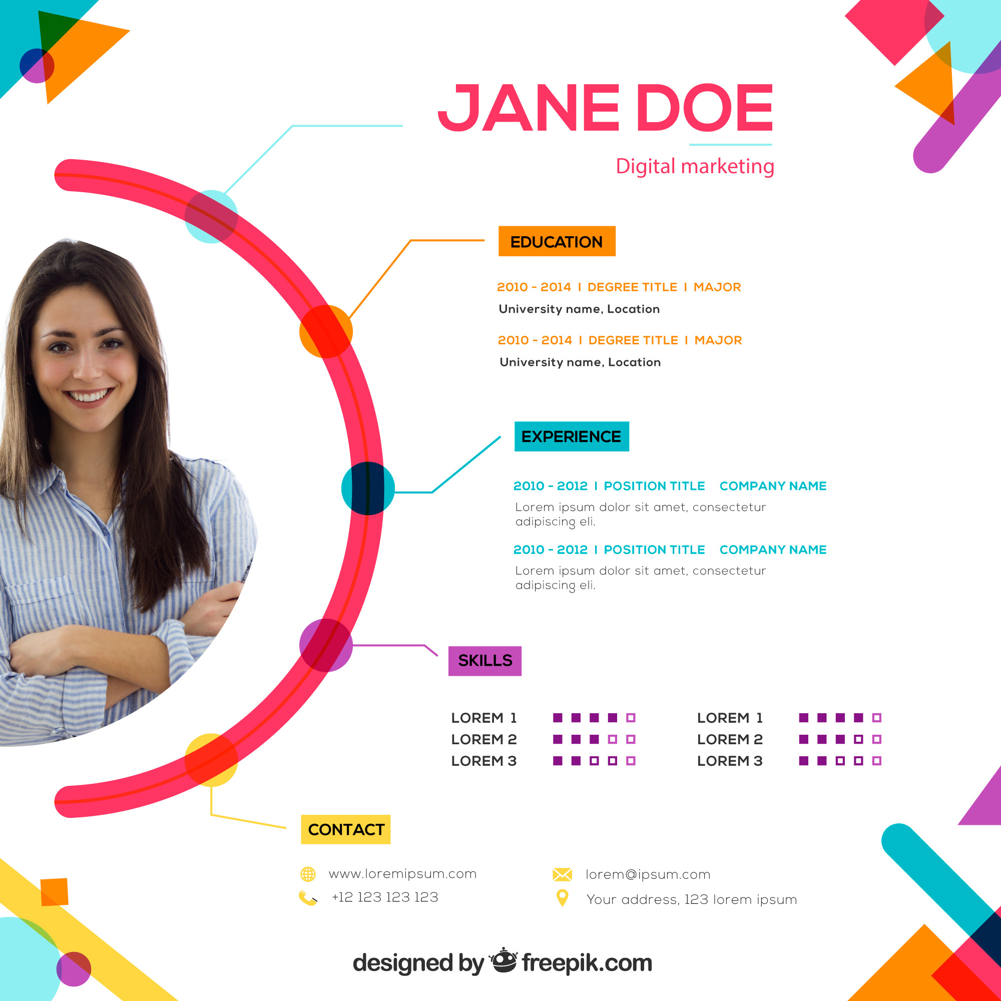 تصميم السيرة الذاتية بطريقة احترافية