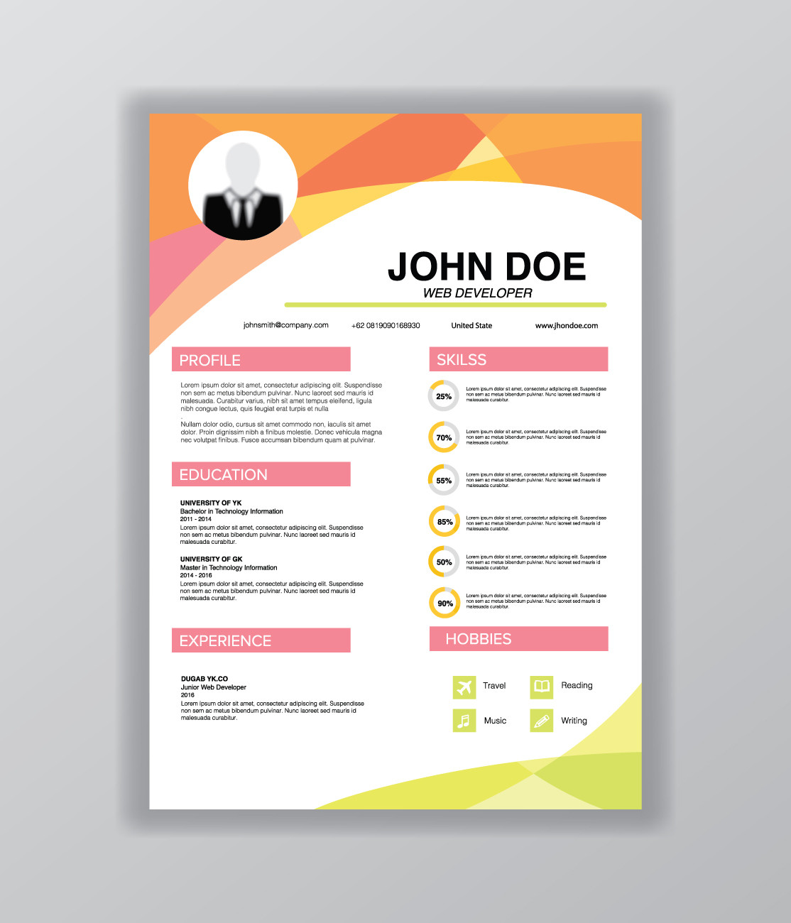 تصميم السيرة الذاتية بطريقة احترافية