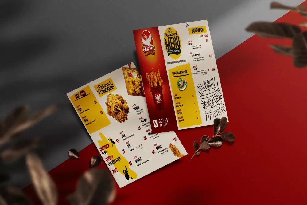 تصميم منيو احترافي يعكس هوية مطعمك بجودة عالية
