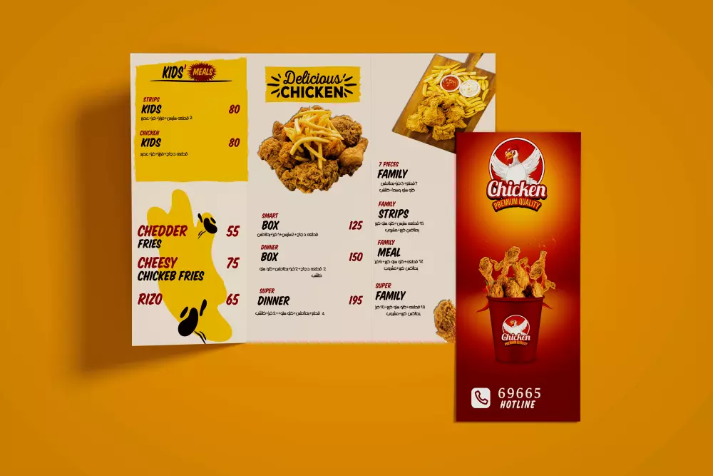 تصميم منيو احترافي يعكس هوية مطعمك بجودة عالية