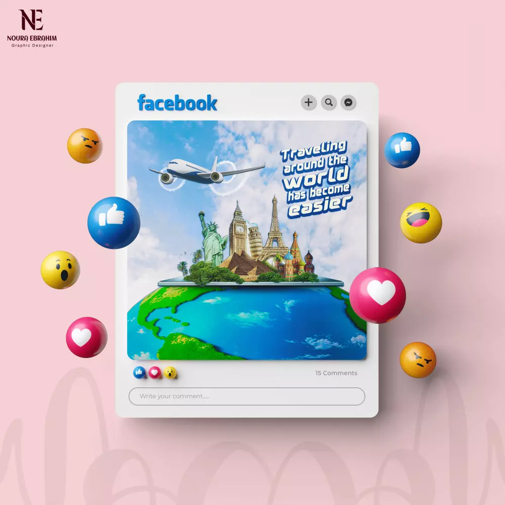 تصميم إعلانات سوشيال ميديا جذابة إبداعية.