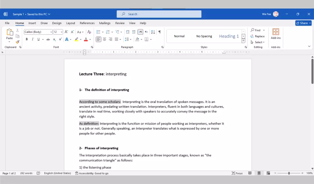 تفريغ بي دي اف وورد والصور إلى وورد